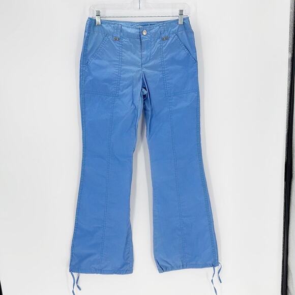 Vintage Express low rise flare blue pants 90s sz S no doubt vibes - Picture 1 of 13
